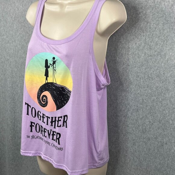 Disney Nightmare Before Christmas Tank Top Shirt L 12 14 Jack Skellington Sally - Picture 4 of 7